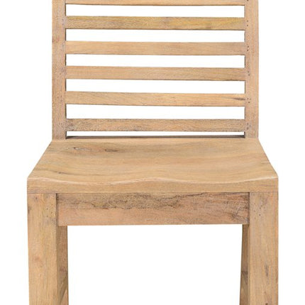 Set of Two Brown Solid Wood Ladder Back Dining Side Chairs HomeRoots