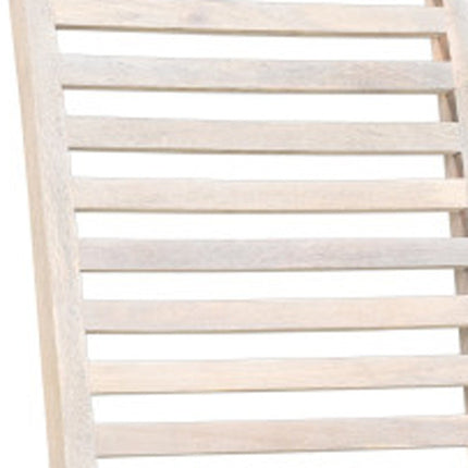 Set of Two White Wood Ladder Back Dining Side Chairs HomeRoots