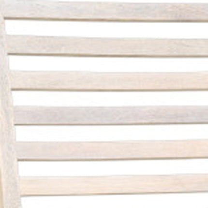 Set of Two White Wood Ladder Back Dining Side Chairs HomeRoots