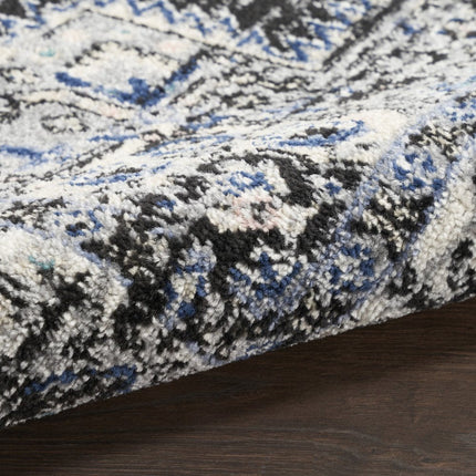 10' Black And Ivory Floral Distressed Runner Rug HomeRoots