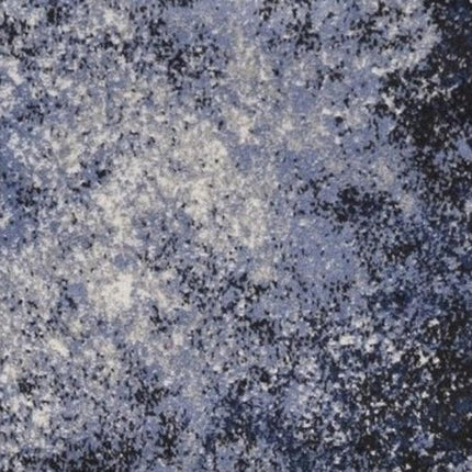 10' Blue And Ivory Abstract Distressed Runner Rug HomeRoots