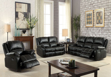 ACME 52285 Zuriel Motion Sofa, Black PU ACME Furniture