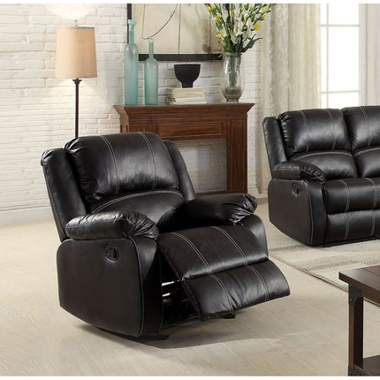 ACME 52287 Zuriel Rocker Recliner, Black PU  1