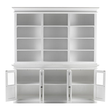 87" Antiqued White Solid Wood Pantry Or Storage Closet HomeRoots