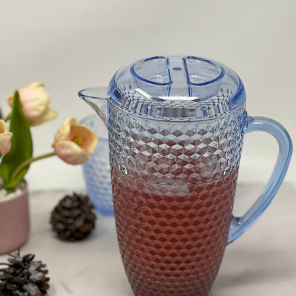 Blue Acrylic Convex Curve Shape Stemless Pitcher HomeRoots