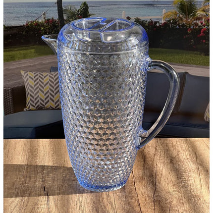 Blue Acrylic Convex Curve Shape Stemless Pitcher HomeRoots