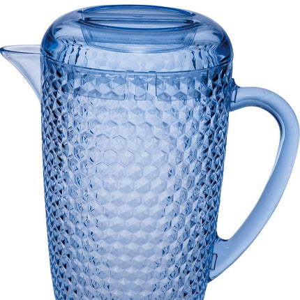 Blue Acrylic Convex Curve Shape Stemless Pitcher HomeRoots