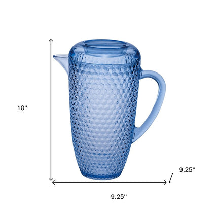 Blue Acrylic Convex Curve Shape Stemless Pitcher HomeRoots