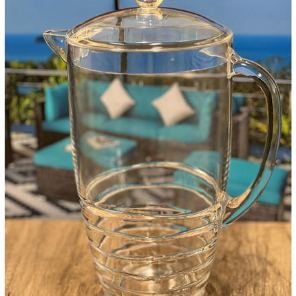 2.5 Quart Clear Swirl Acrylic Pitcher HomeRoots