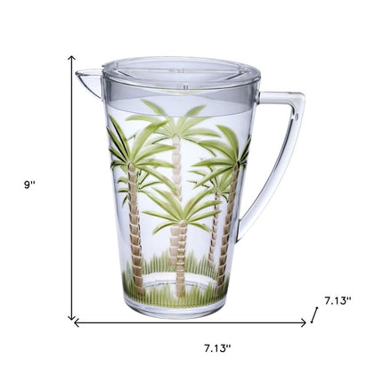 Clear And Green Acrylic Convex Curve Shape Stemless Pitcher HomeRoots