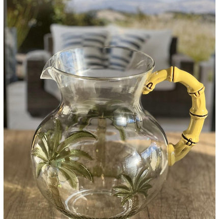 Clear And Green Acrylic Convex Curve Shape Stemless Pitcher HomeRoots