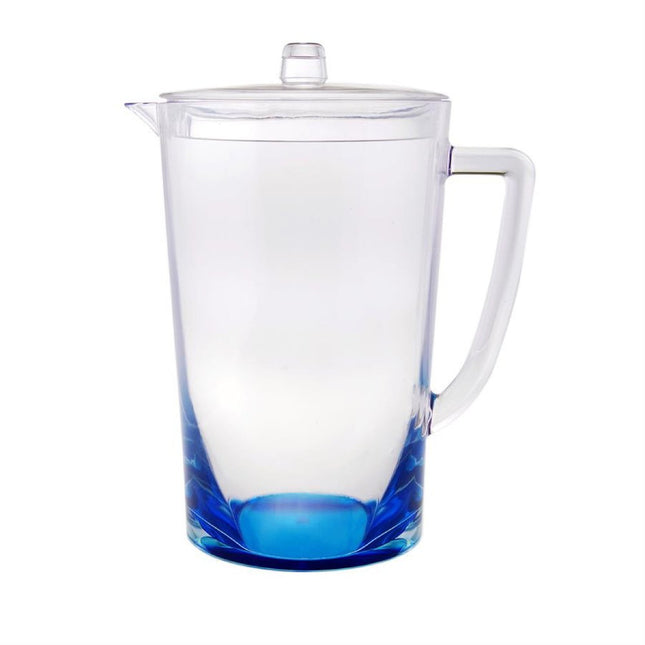 Clear And Blue Acrylic Convex Curve Shape Stemless Pitcher HomeRoots