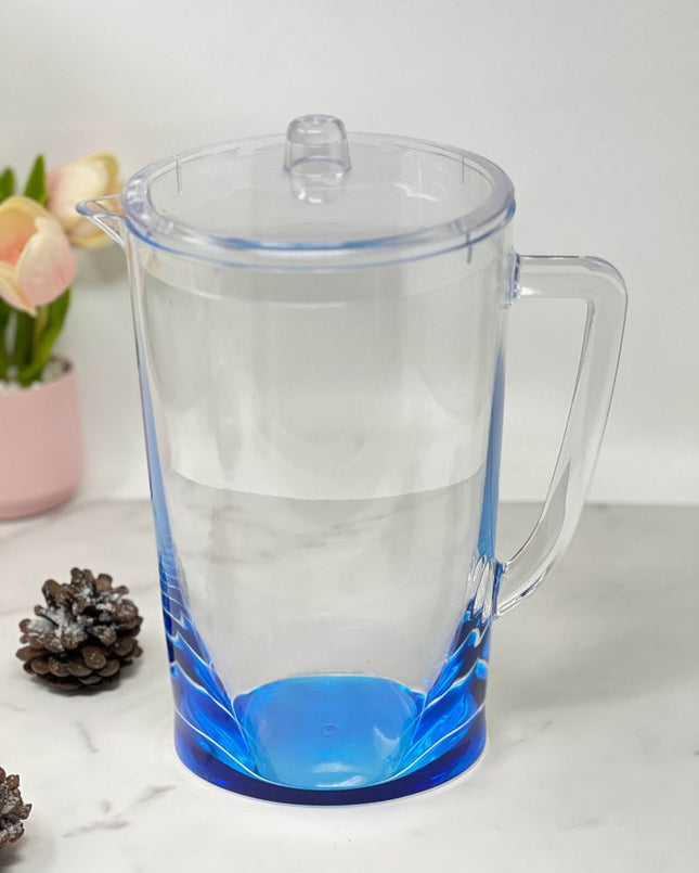 Clear And Blue Acrylic Convex Curve Shape Stemless Pitcher HomeRoots