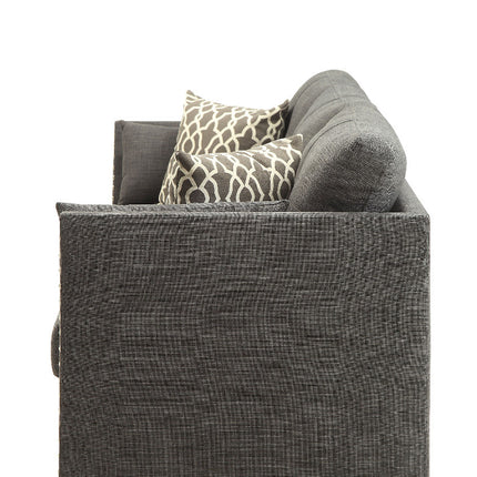 ACME 52405 Laurissa Sofa with 4 Pillows, Light Charcoal Linen