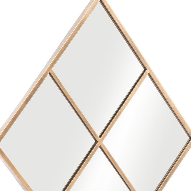 41" Gold Diamond Steel Framed Accent Mirror HomeRoots