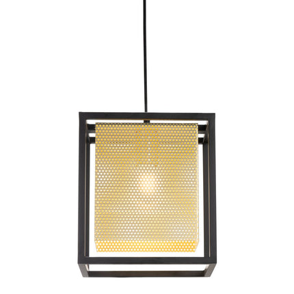 Gold and Black Geometric Metal Ceiling Light HomeRoots