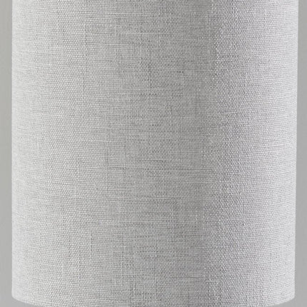 28" Black Solid Wood Round Table Lamp With Gray Drum Shade HomeRoots