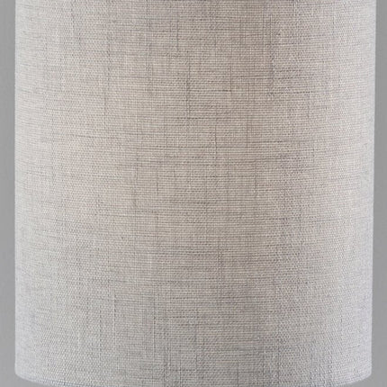 28" Black Solid Wood Round Table Lamp With Gray Drum Shade HomeRoots