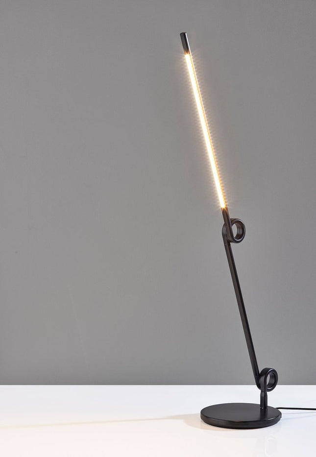 35" Black Metal Novelty Desk Lamp HomeRoots