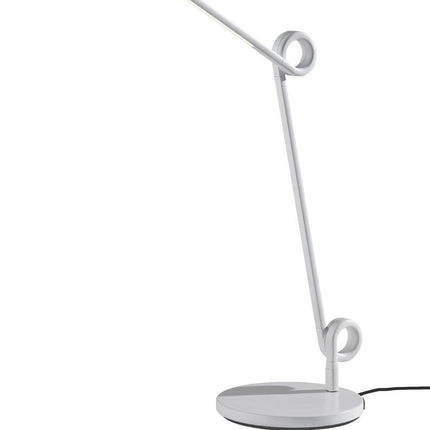 35" White Metal Novelty Desk Table Lamp HomeRoots