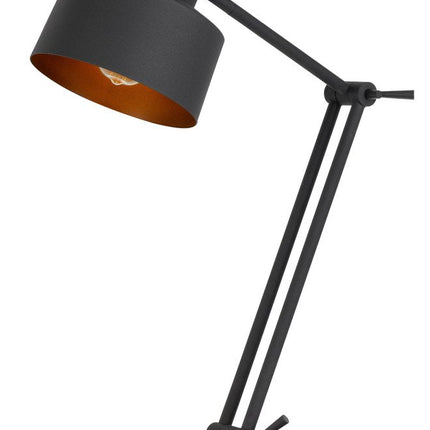 33" Black Metal Adjustable Desk Table Lamp HomeRoots