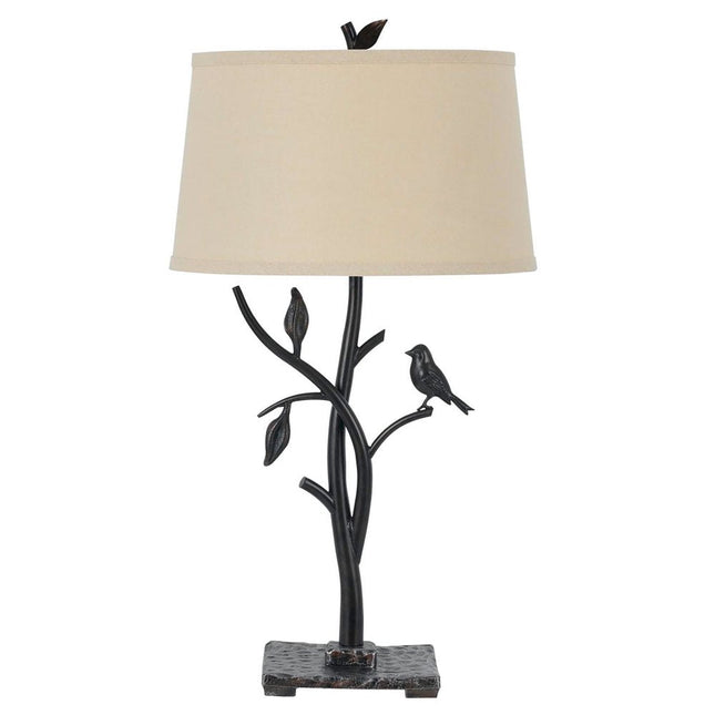 29" Black Birds On Branches Table Lamp With Empire Shade HomeRoots