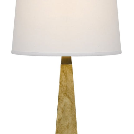 28" Brown Table Lamp With Off White Empire Shade HomeRoots