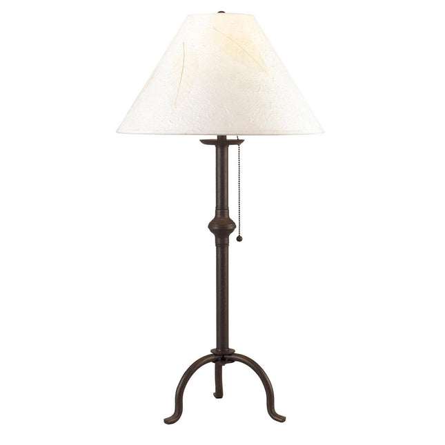 32" Black Metal Table Lamp With Off White Empire Shade HomeRoots