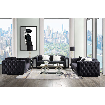 ACME 84740 Ornat Coffee Table, Mirrored & Faux Diamonds