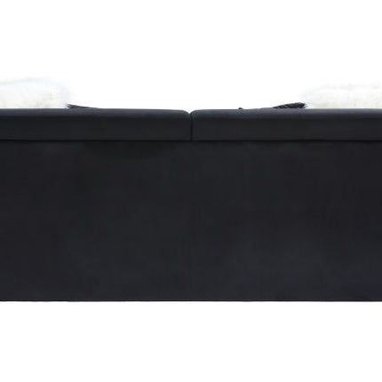 ACME 52525 Trislar Sofa with 4 Pillows, Black Velvet