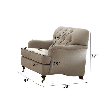 ACME 52582 Alianza Chair, Beige Fabric
