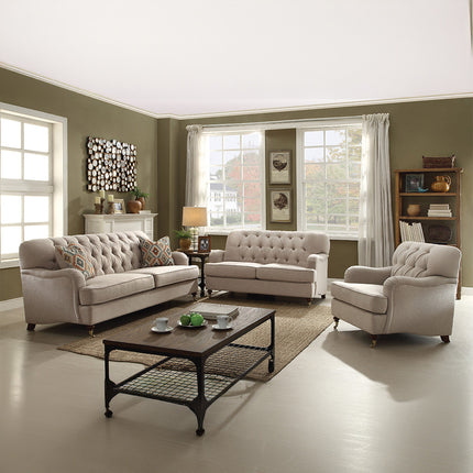 ACME 52582 Alianza Chair, Beige Fabric