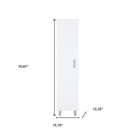 71" White Wood Pantry Or Storage Closet HomeRoots