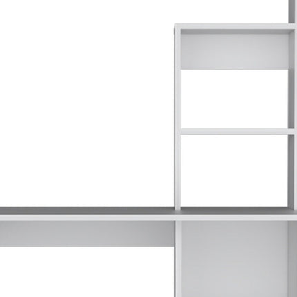 39" White Wood Computer Desk With Hutch HomeRoots