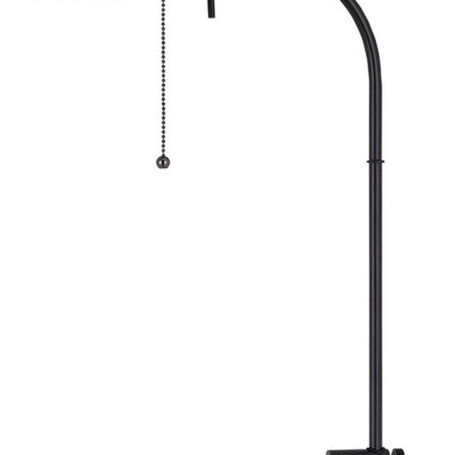 57" Bronze Metal Adjustable Floor Lamp With Bronze Metal Square Shade HomeRoots