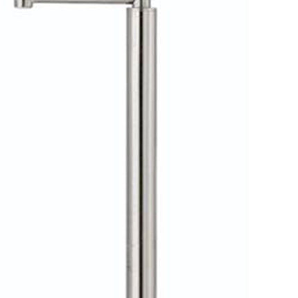 60" Nickel Swing Arm Floor Lamp With White Square Shade HomeRoots