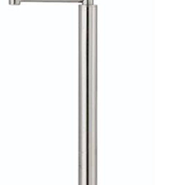 60" Nickel Swing Arm Floor Lamp With White Square Shade HomeRoots
