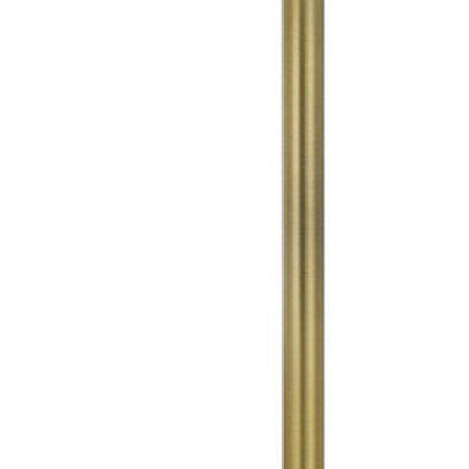 62" Nickel Tray Table Floor Lamp With White Drum Shade HomeRoots