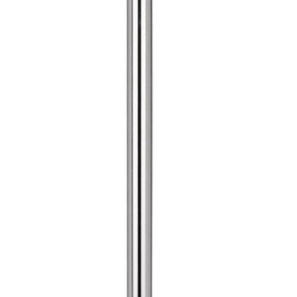 61" Chrome Tray Table Floor Lamp With White Square Shade HomeRoots