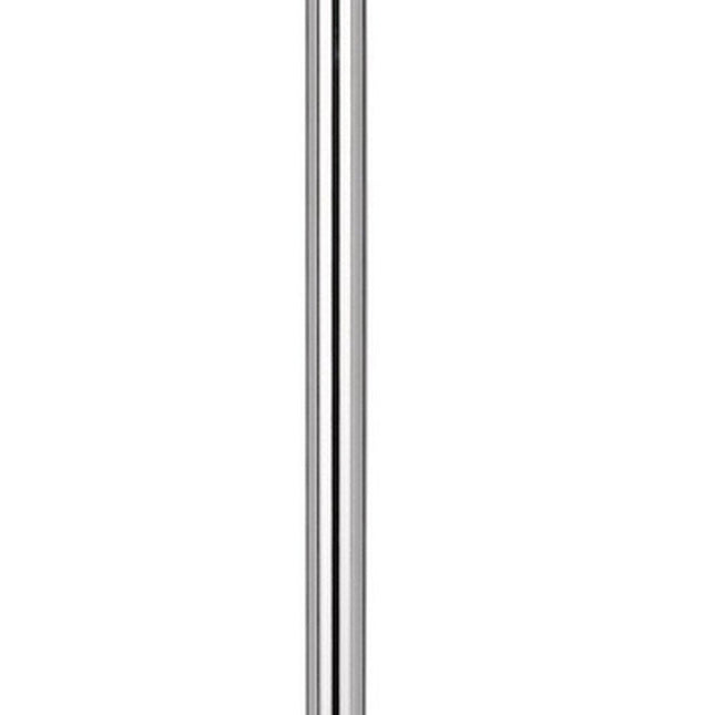 61" Chrome Tray Table Floor Lamp With White Square Shade HomeRoots