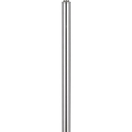 61" Chrome Tray Table Floor Lamp With White Square Shade HomeRoots