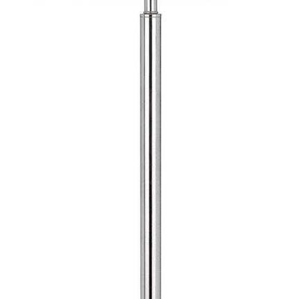 61" Chrome Tray Table Floor Lamp With White Transparent Glass Square Shade HomeRoots