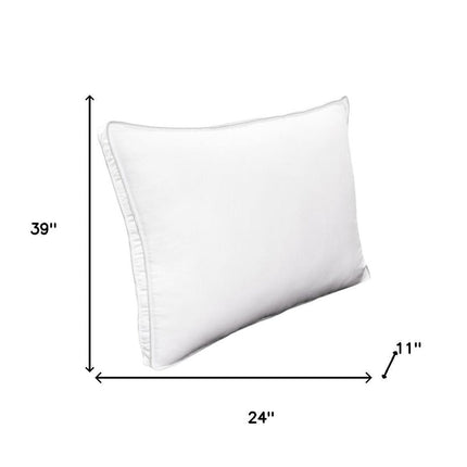 Set of Two Microfiber Down Alternative Medium Hypoallergenic King Size Bed Pillows HomeRoots