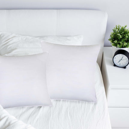 Set of Two Microfiber Down Alternative Medium Hypoallergenic European Size Bed Pillows HomeRoots