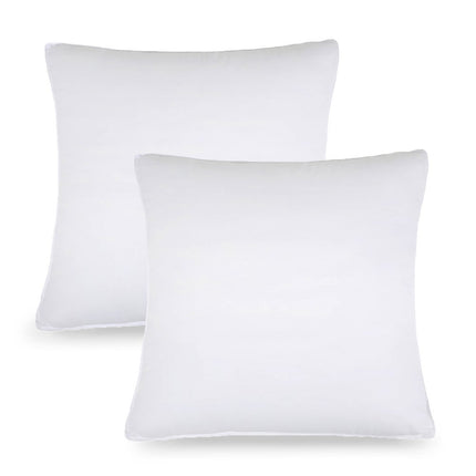 Set of Two Microfiber Down Alternative Medium Hypoallergenic European Size Bed Pillows HomeRoots