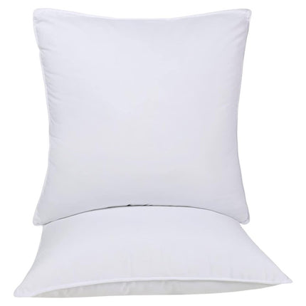 Set of Two Microfiber Down Alternative Medium Hypoallergenic European Size Bed Pillows HomeRoots