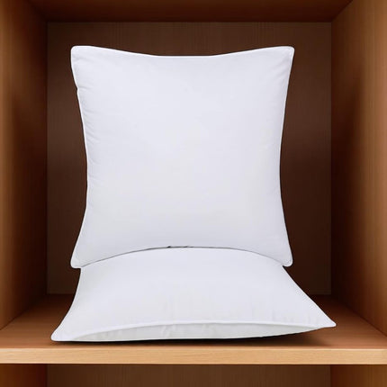 Set of Two Microfiber Down Alternative Medium Hypoallergenic European Size Bed Pillows HomeRoots