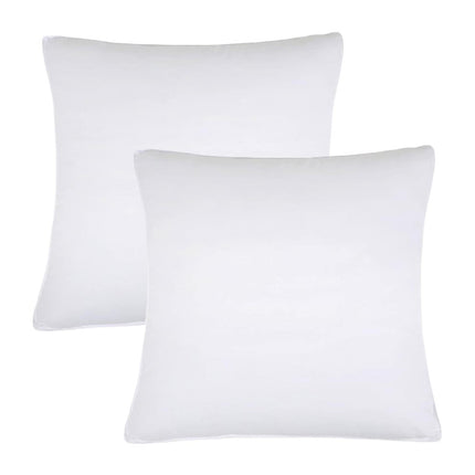 Set of Two Microfiber Down Alternative Medium Hypoallergenic European Size Bed Pillows HomeRoots