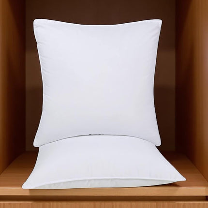 Set of Two Microfiber Down Alternative Medium Hypoallergenic European Size Bed Pillows HomeRoots