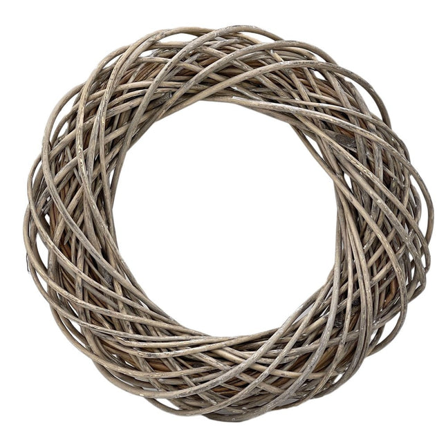 22" Natural Gray Willow Dried Wreath HomeRoots